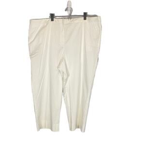 Charter Club White Katherine Cropped Capri Pants Women Sz 24W